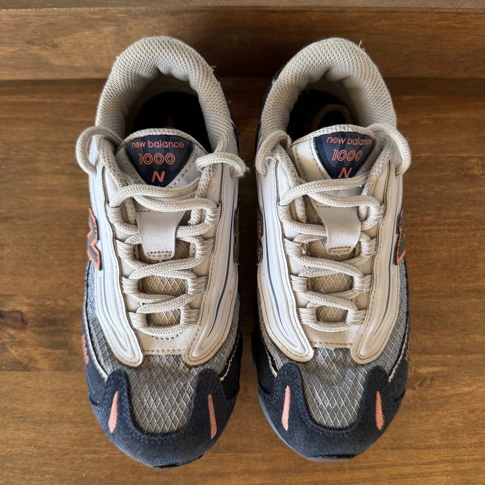 New Balance 1000 Nautical Coral Sneakers Kids Size 2 PC1000FL